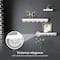 American Art Decor Scallop Metal Floating Shelves, White 3" x 5" x 24", 3pc.
